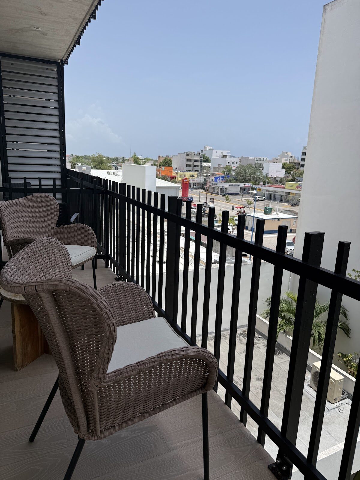 Terraza privada con vista a Playa del Carmen