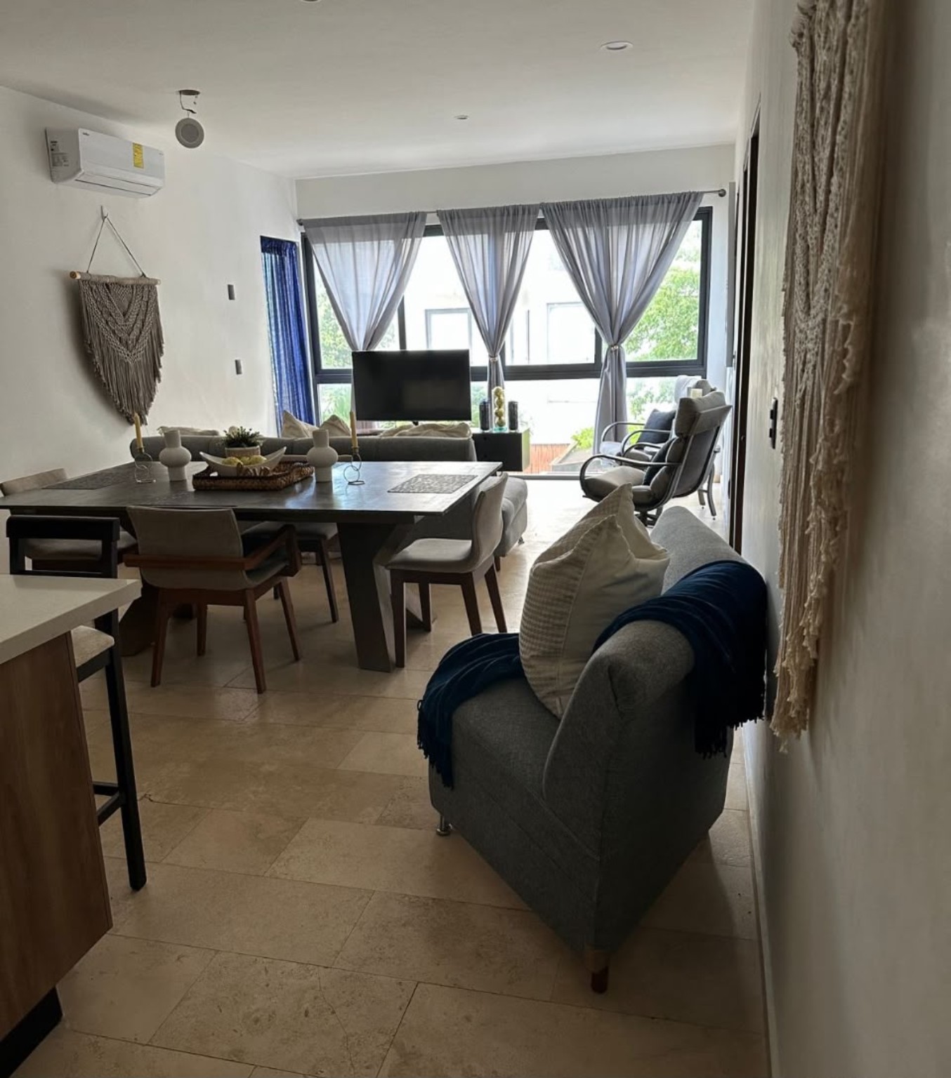 Sala y comedor del departamento